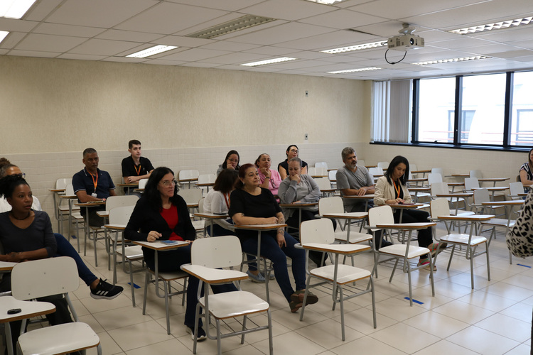 Colaboradores do Assunção durante palestra.